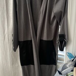 duo Maternity Gray and Black Utility Jacket